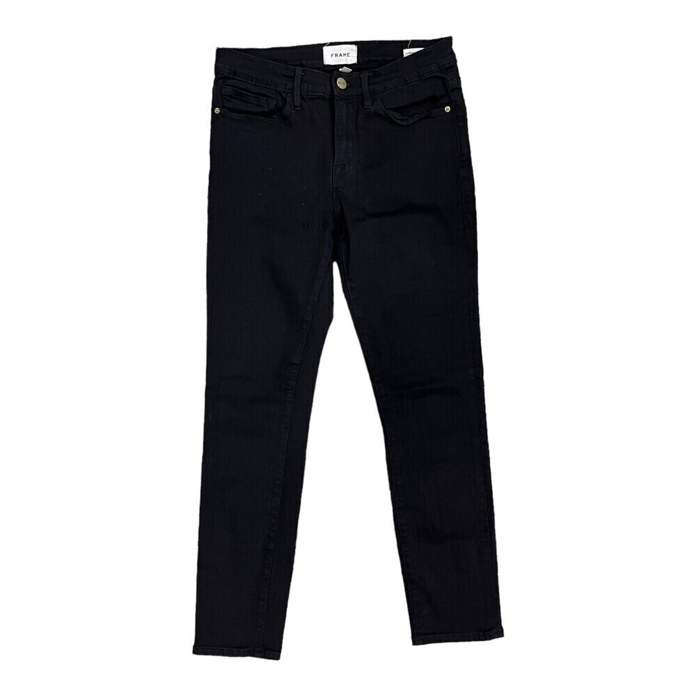 Frame Black Le Skinny De Jeanne Crop Jeans 28